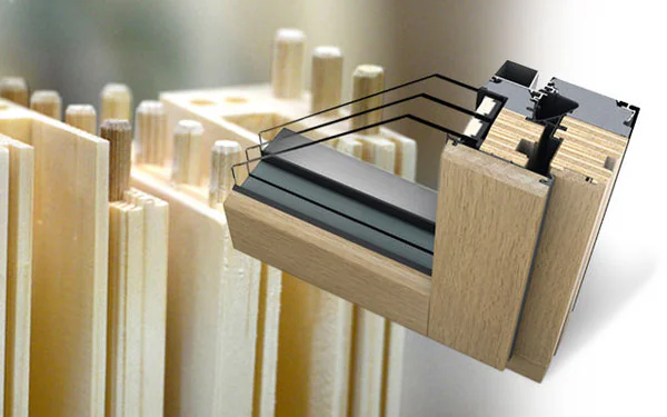 Profil dřevohliníkového okna Internorm