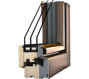 Dřevohlin&iacute;kov&eacute; okno Internorm HF 410 - design ambiente