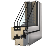 Dřevohlin&iacute;kov&eacute; okno Internorm HV 450 - design home pure