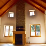 Rodinný dům Martinov – pohled z interiéru s dřevohliníkovými okny Iternorm HF 410 Ambiente